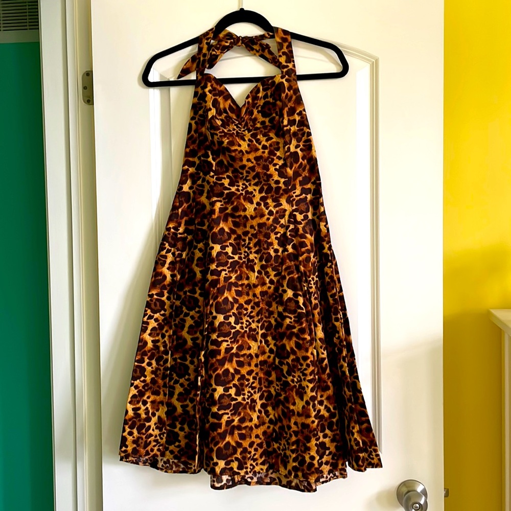 Heartbreaker (Heart of Haute) Halter Leopard Print Dress
